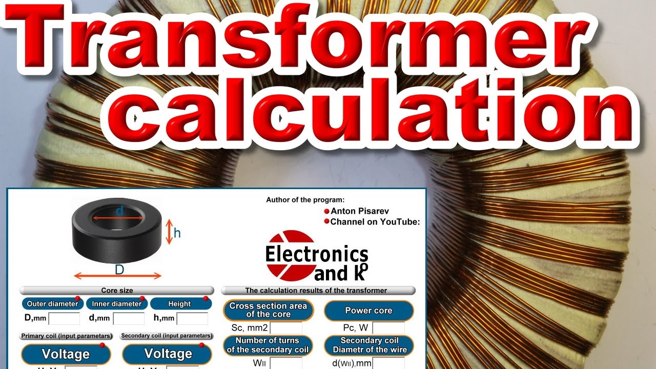 transformer design calculation excel